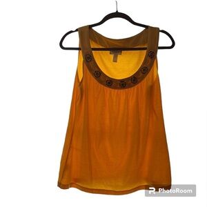 Loft golden yellow sleeveless top